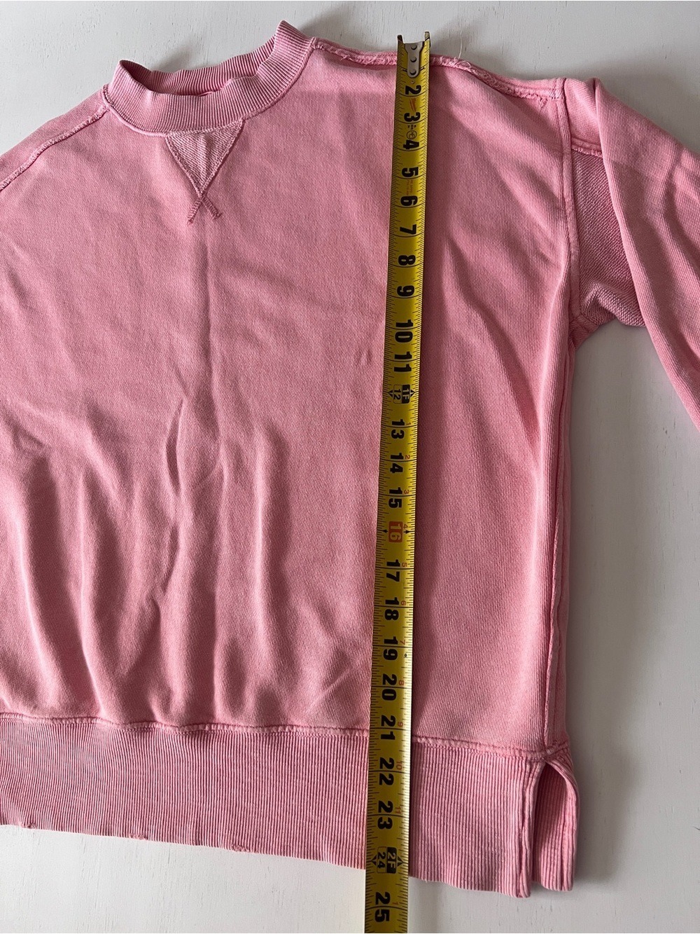 Aerie Oversized Vacay Crew Sweatshirt Mineral Wash Pink - Size XXS - Picture 8 of 8